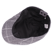 Men's cotton plaid cap, view 9 - MRSLM
