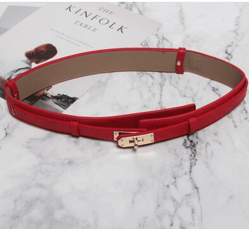 women's simple imitation leather belt, view 5 - MRSLM