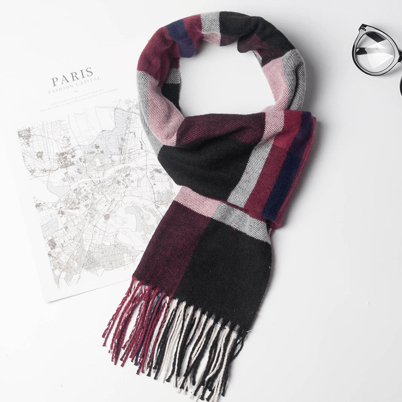 men's plaid warm scarf - MRSLM