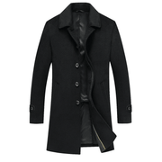 men's long lapel wool coat, view 4 - MRSLM