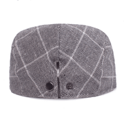 Men's cotton plaid cap, view 8 - MRSLM