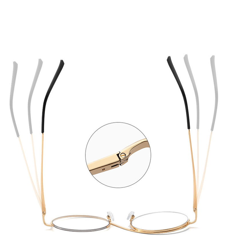 metal full frame square glasses, view 4 - MRSLM