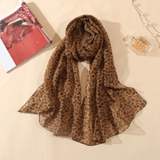 Leopard chiffon thin shawl, view 5 - MRSLM
