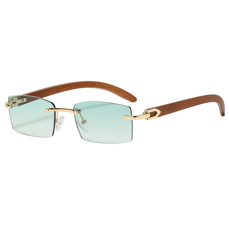 Men's clear rimless square sunglasses, view 7 - MRSLM