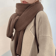 pure color knitted scarf, view 3 - MRSLM