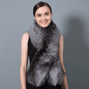 women's winter fur collar scarf, view 5 - MRSLM