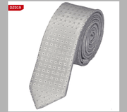narrow striped jacquard tie, view 10 - MRSLM