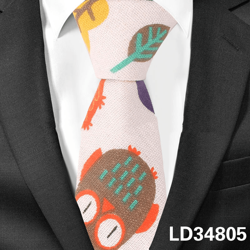 cartoon animal print tie, view 18 - MRSLM