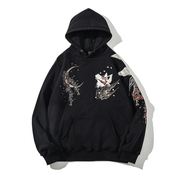 Men'S Hoodie Sweater Chinese Style Full Width Embroidery - MRSLM