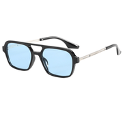 Sunglasses Star with the Same Retro Black Frame Double Beam Plain Glasses - MRSLM