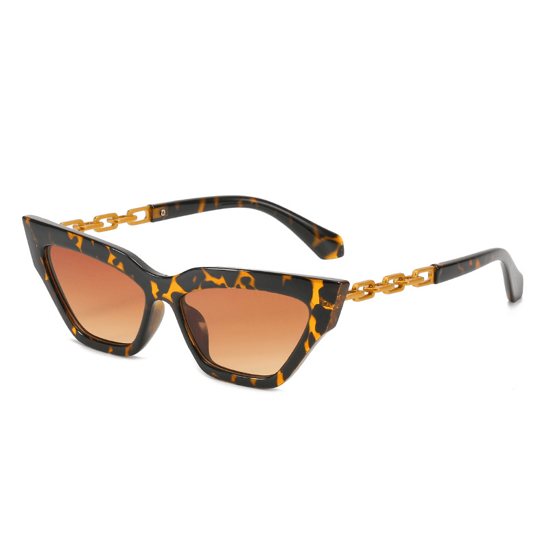 Women's cat-eye sunglasses with paint chain, view 3 - MRSLM