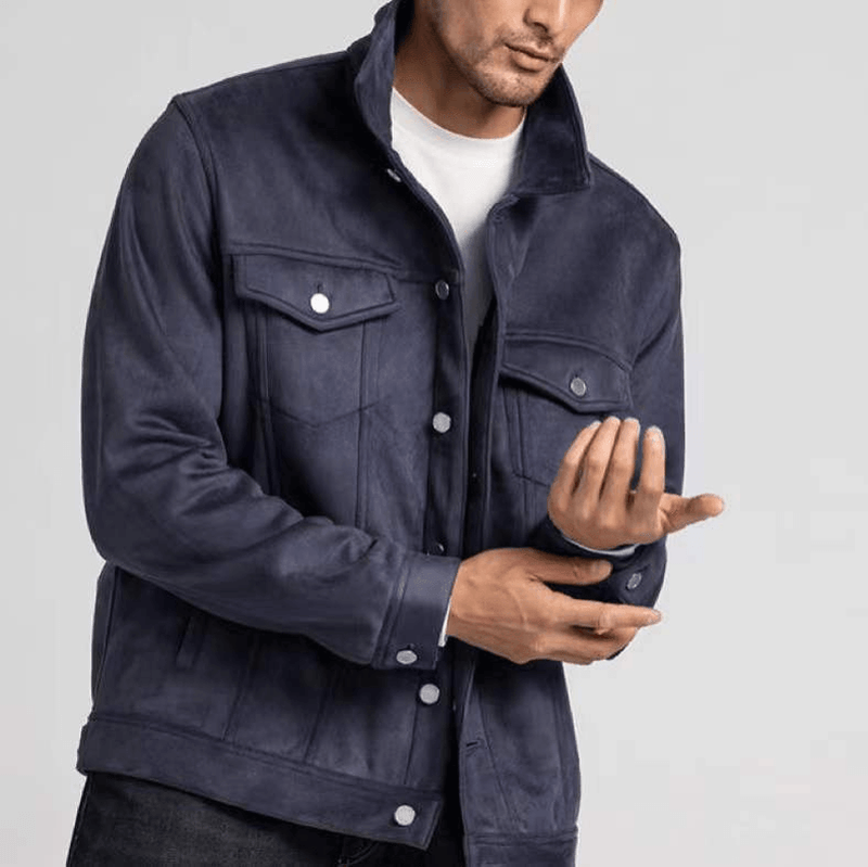 men's suede workwear jacket, view 3 - MRSLM
