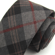 slim striped flannel tie, view 22 - MRSLM