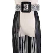 Fringed snakeskin pattern belt - MRSLM