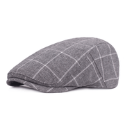 Men's cotton plaid cap, view 2 - MRSLM