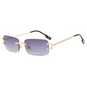 square rimless cut-edge UV400 sunglasses - MRSLM