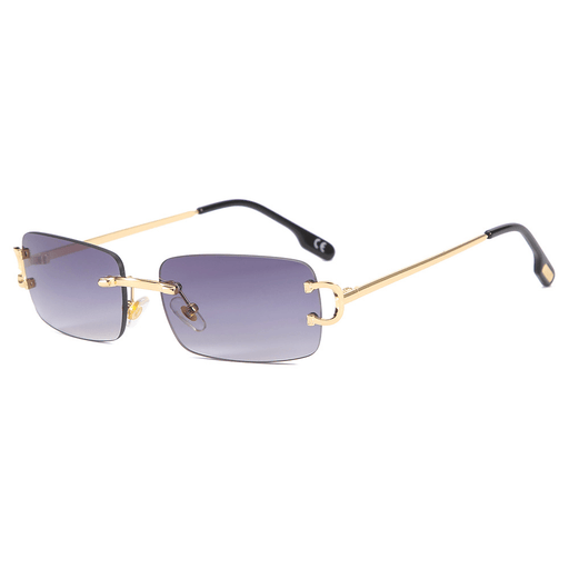 square rimless cut-edge UV400 sunglasses - MRSLM