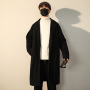 Men's mid-length woolen coat, view 4 - MRSLM