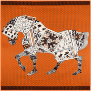large square faux silk scarf, view 3 - MRSLM