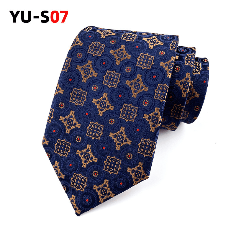 Men's retro jacquard tie, view 8 - MRSLM
