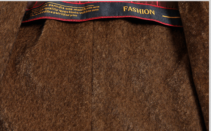 Men's medium-long lapel wool coat, view 6 - MRSLM