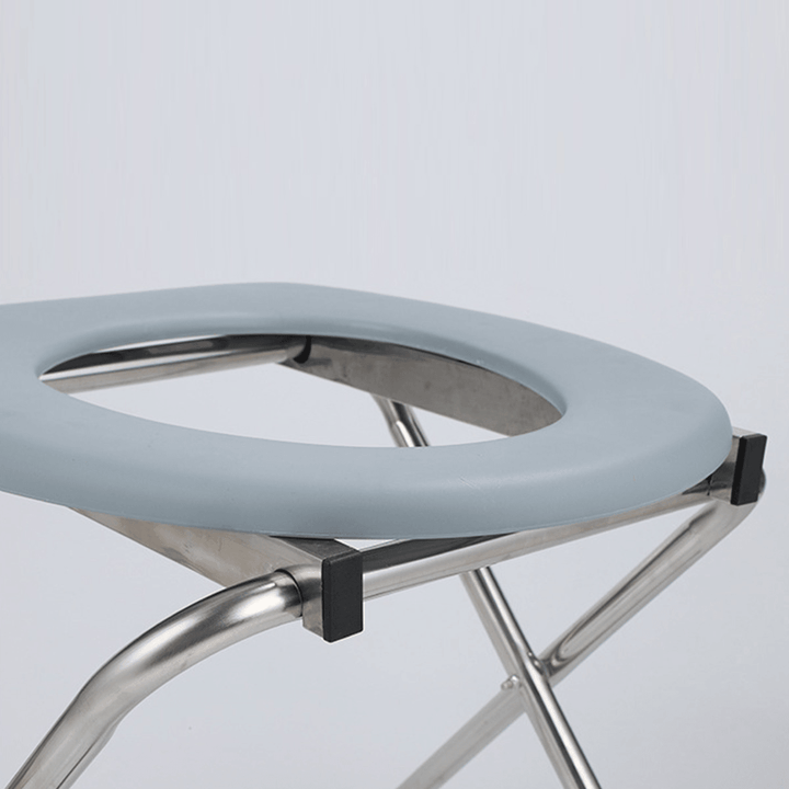 Foldable Medical Bedside Commode Chair Potty Iron for Elderly Gravida - MRSLM