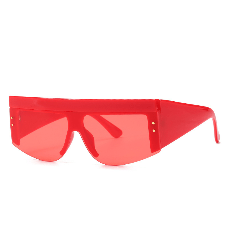 New Conjoined Large Frame Personality Female Sunglasses