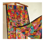 women's rainbow cat silk scarf, view 4 - MRSLM