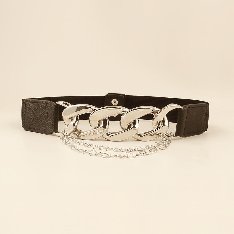 Women's gold silver waist belt, view 8 - MRSLM