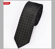 narrow striped jacquard tie, view 20 - MRSLM