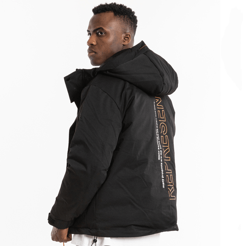 men's hooded multi-pocket loose coat, view 5 - MRSLM