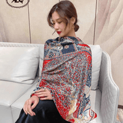 women's large faux silk scarf, view 16 - MRSLM