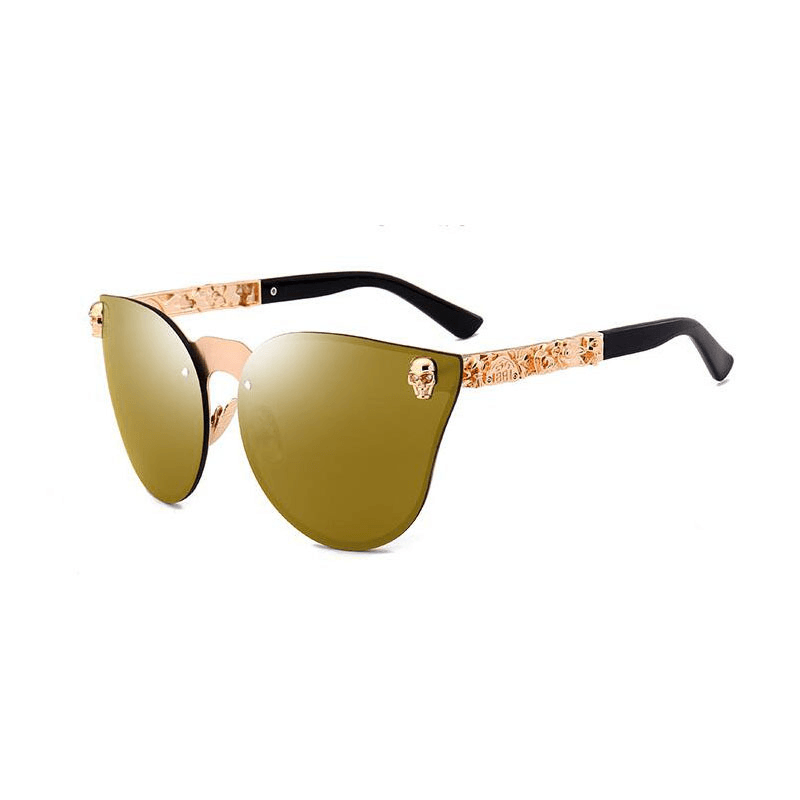 Gothic skull head decorated sunglasses, view 5 - MRSLM