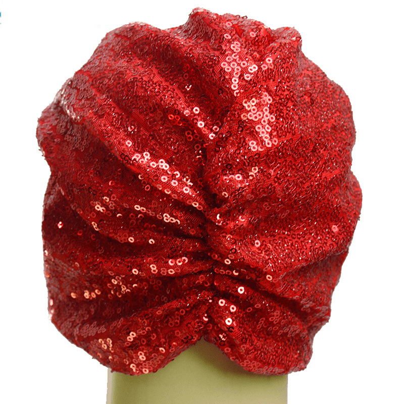 women's sequin bow bandana hat, view 7 - MRSLM