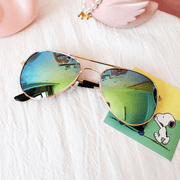 Children's colorful aviator sunglasses, view 7 - MRSLM