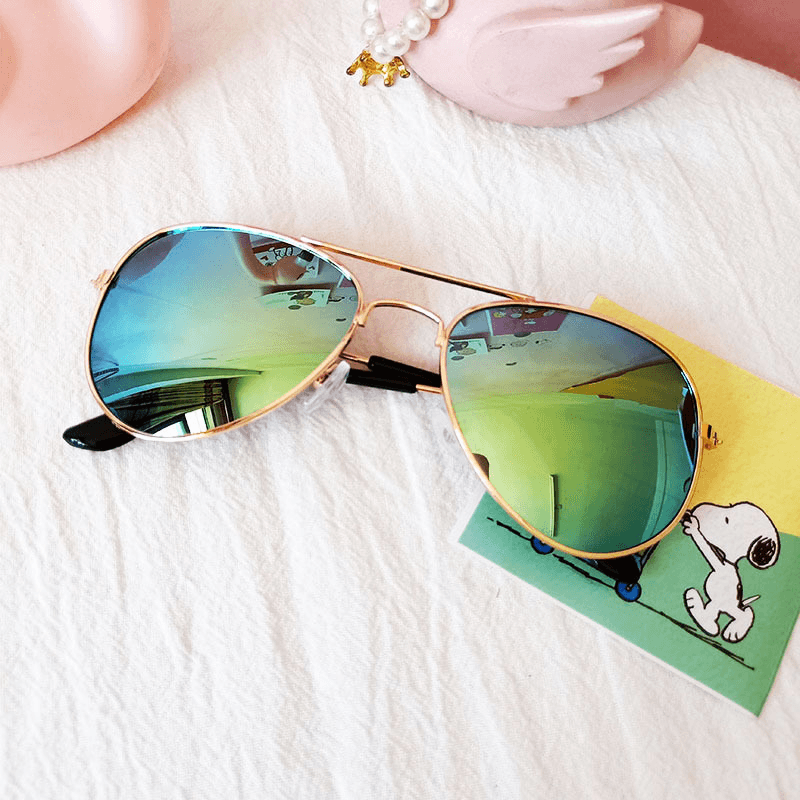 Children's colorful aviator sunglasses, view 7 - MRSLM