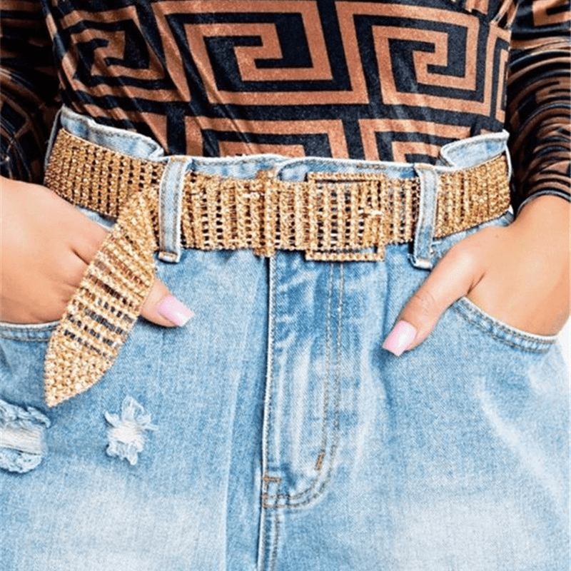 Women's ten-row rhinestone waist chain, view 5 - MRSLM