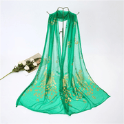 women's peacock print scarf shawl, view 11 - MRSLM