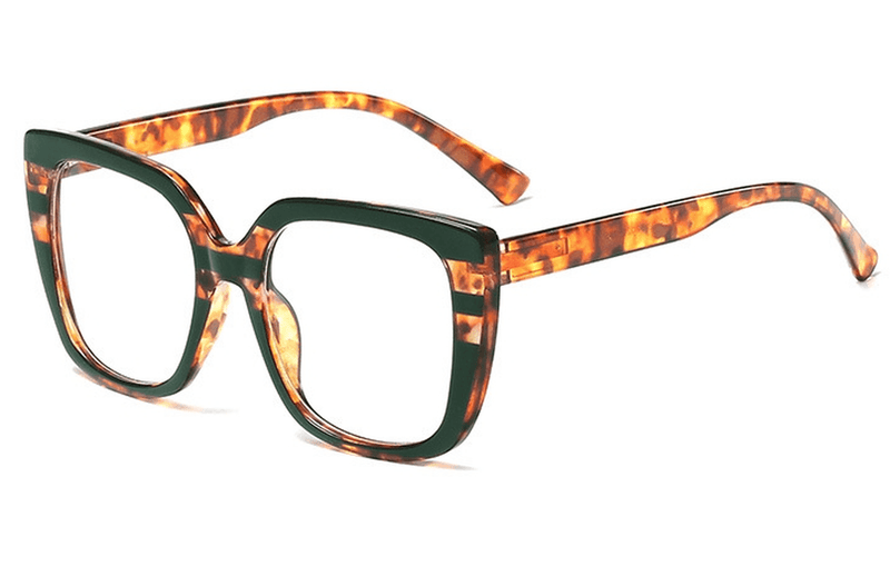 large frame spring hinge flat lens glasses, view 5 - MRSLM