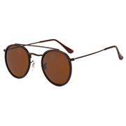 fashion retro round stainless steel sunglasses, view 4 - MRSLM