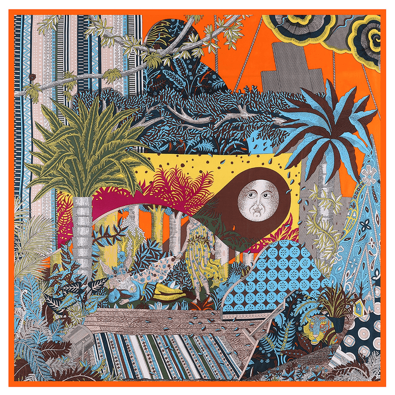 large square faux silk scarf, view 19 - MRSLM