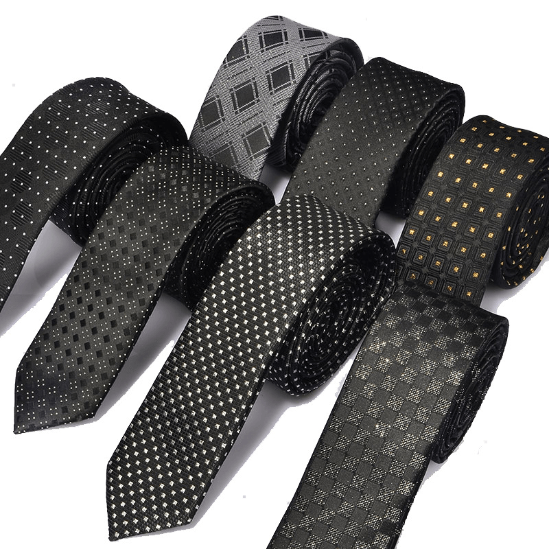 narrow striped jacquard tie - MRSLM