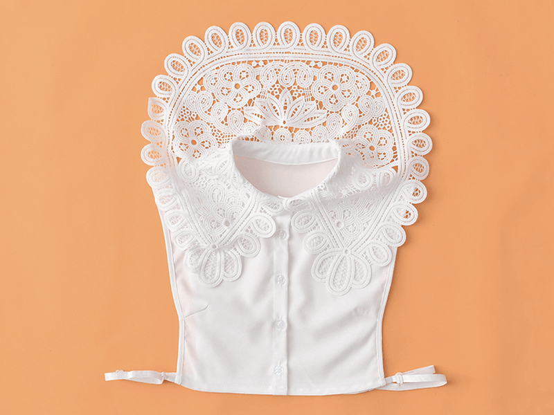 chiffon flower fake collar for sweaters, view 3 - MRSLM