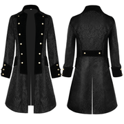 Men's black jacquard retro uniform jacket - MRSLM