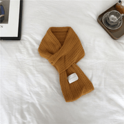 pure color knitted warm scarf, view 2 - MRSLM