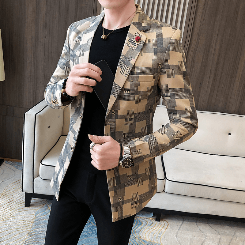 men's slim fit suit jacket, view 4 - MRSLM