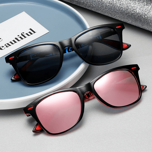 women's square colorful TAC sunglasses - MRSLM