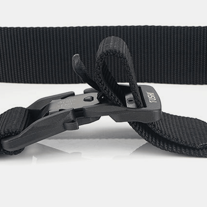 Men Nylon Braided 125Cm Magnet Quick Release Insert-Buckle Multifunctional Outdoor Training Tactical Belts - MRSLM