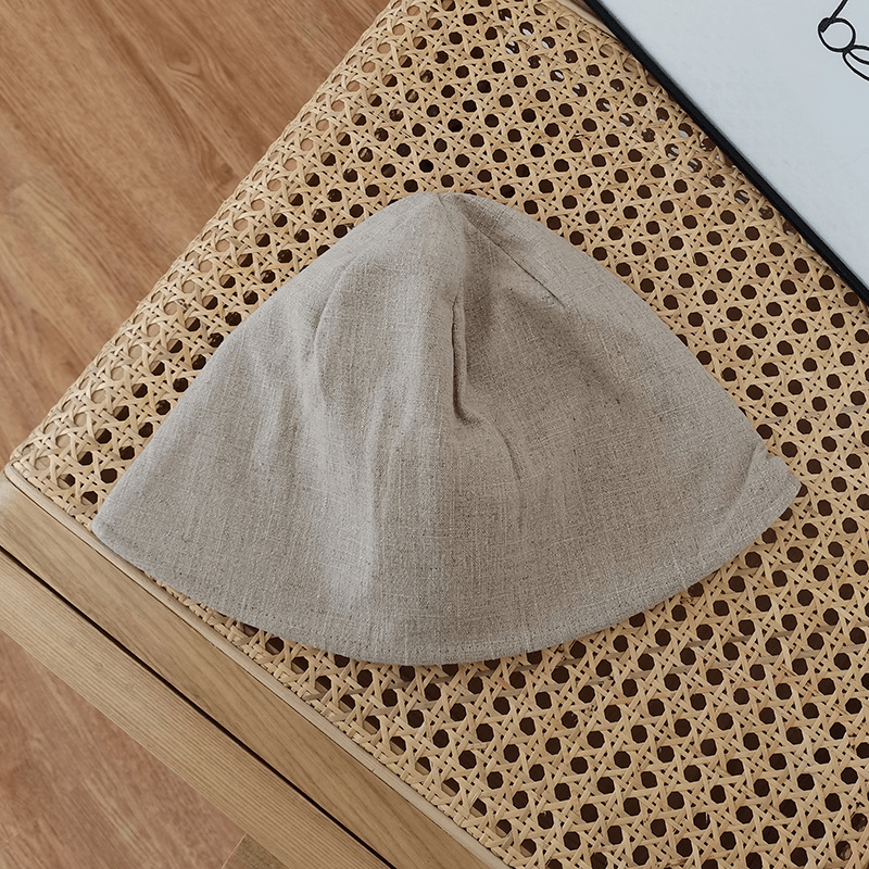 cotton linen bucket hat, view 3 - MRSLM