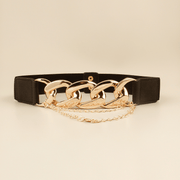 Women's gold silver waist belt, view 2 - MRSLM